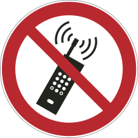 Verbotsaufkleber "Mobilfunk verboten" 20cm